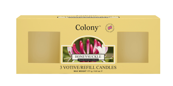 Wax Lyrical - Colony Fragranced 3 Votive Refill Box Honeysuckle